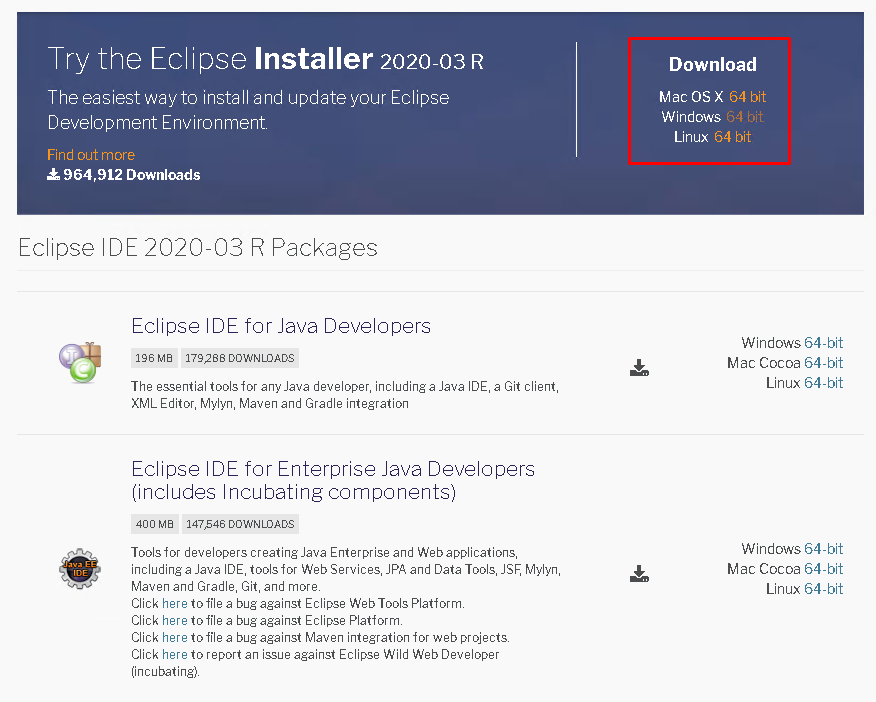 download eclipse ide for mac